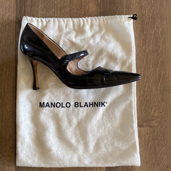 Manila Blahnik black Mary Jane’s size 38 1/2 ~ worn and cared for with love - Picture 3 of 3